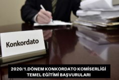 2020/1.dönem Konkordato Komiserliği Temel Eğitimi Başvurulari